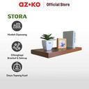 AZKO Stora 60 cm Rak Dinding Dekorasi - Cokelat Walnut