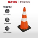 AZKO Krisbow 70 Cm Kerucut Lalu Lintas Pvc Dengan Base - Orange/Hitam