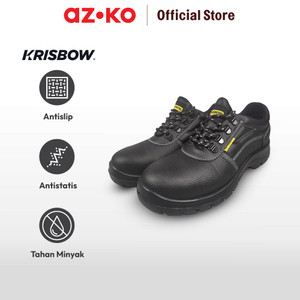 AZKO Krisbow Ukuran 40 Argon Sepatu Pengaman 4 inci - Hitam Safety Shoes Pengaman Kaki Perlengkapan Industri Peralatan Keamanan