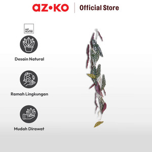 AZKO Arthome Tanaman Artifisial Garland Taro Leaf - Hijau/Ungu