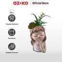 AZKO Arthome Tanaman Artifisial Sukulen Dengan Pot Cream