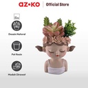 AZKO Arthome Tanaman Artifisial Sukulen Dengan Pot Gleam