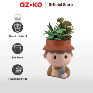 AZKO Arthome Tanaman Artifisial Sukulen Dengan Pot Drink