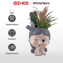AZKO Arthome Tanaman Artifisial Sukulen Dengan Pot Anima Wink
