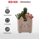 AZKO Arthome Tanaman Artifisial Sukulen Dengan Pot Anima Cat