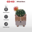 AZKO Arthome Tanaman Artifisial Sukulen Dengan Pot Anima Corgi
