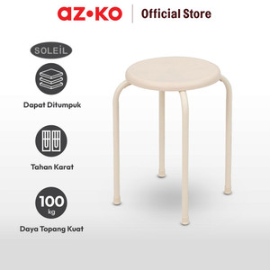 AZKO Soleil Bangku Metal - Krem Gummy