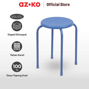 AZKO Soleil Bangku Metal - Biru Gummy