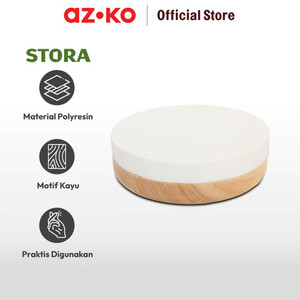 AZKO Stora Tempat Sabun Batang Polyresin - Putih