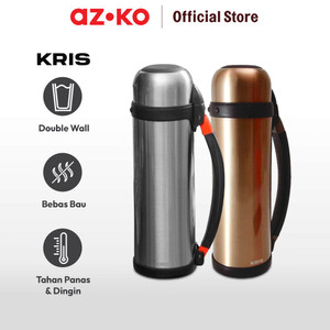 AZKO Kris Termos Vacuum Flask Odf Tempat Minum Vacuum Flask Wadah Air Minum Panas Perlengkapan Minum Water Bottle - Silver