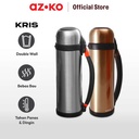 AZKO Kris Termos Vacuum Flask Odf Tempat Minum Vacuum Flask Wadah Air Minum Panas Perlengkapan Minum Water Bottle - Silver