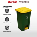 AZKO Krisbow 100 Ltr Tempat Sampah Outdoor Pedal Nw - Hijau