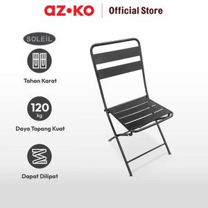 AZKO Soleil Nero Kursi Teras Lipat - Hitam