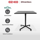 AZKO Soleil Nero Meja Teras Rectangle - Hitam