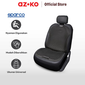 AZKO Sparco Leica Alas Tempat Duduk Mobil Spandex Fiber - Hitam