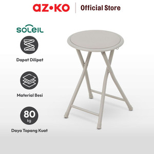 AZKO Soleil Thea Bangku Lipat - Abu-Abu Muda