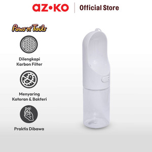 AZKO Paws N Tail 300 Ml Botol Minum Hewan Travel Pg 1 - Putih