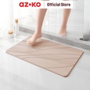 AZKO Forhom 60x39 Cm Keset Kamar Mandi Diatomite Hard Engraved - Pink
