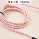 AZKO Ataru Kabel Charger Lightning Nylon Braided - Pink