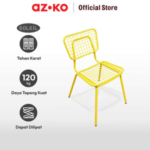 AZKO Soleil Gingham Kursi Teras - Kuning