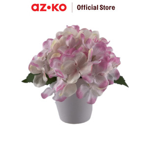 AZKO Arthome Bunga Artifisial Hydrangea Dengan Pot Pastel