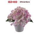 AZKO Arthome Bunga Artifisial Hydrangea Dengan Pot Pastel