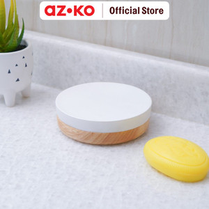 AZKO Stora Tempat Sabun Batang Polyresin - Putih