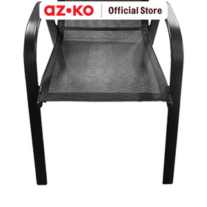 AZKO Soleil Kursi Teras Berlengan Textilene- Hitam