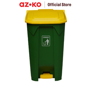 AZKO Krisbow 100 Ltr Tempat Sampah Outdoor Pedal Nw - Hijau