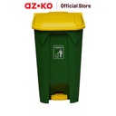 AZKO Krisbow 100 Ltr Tempat Sampah Outdoor Pedal Nw - Hijau