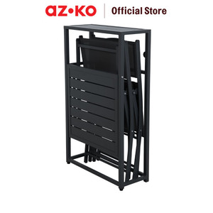 AZKO Soleil Set 3 Pcs Kursi & Meja Teras Lipat - Hitam