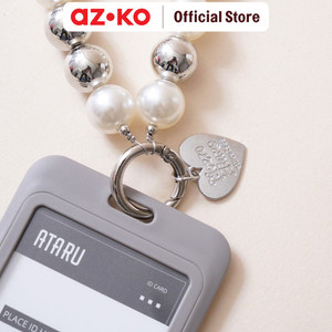 AZKO Ataru Holder Id Card Dengan Beads - Abu-Abu
