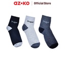 AZKO Alph Set 3 Pasang Kaus Kaki Pria Value Quarter V2