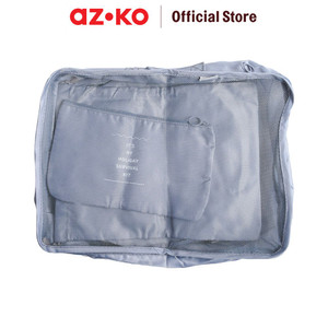 AZKO Passport Set 6 Pcs Tas Organizer - Abu-Abu