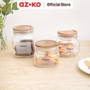 AZKO Kris Set 3 Pcs Stoples Kaca Dengan Tutup Kayu