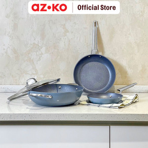 AZKO Starfrit 32 Cm The Rock Wave Wajan Penggorengan - Biru