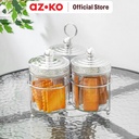 AZKO Kris Set 3 Pcs Stoples Kaca Dengan Rak - Silver