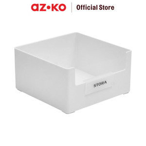 AZKO Stora 14X14X7.5 Cm Kotak Penyimpanan Serbaguna Short - Putih