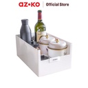 AZKO Stora 35X21X15 Cm Kotak Penyimpanan Serbaguna - Putih