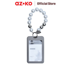 AZKO Ataru Holder Id Card Dengan Beads - Abu-Abu