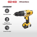 AZKO Krisbow Mesin Bor Listrik Cordless 18v Li-Ion