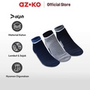 AZKO Alph Set 3 Pasang Kaos Kaki Pria Value Ankle