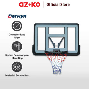 AZKO Berwyn Backboard Ring Basket S007 - Hitam