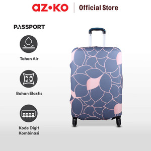 AZKO Passport Ukuran S Sarung Koper Petal Dengan Lock - Rose Gold