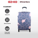 AZKO Passport Ukuran S Sarung Koper Petal Dengan Lock - Rose Gold