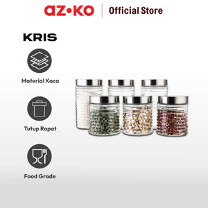AZKO Kris Set 6 Pcs Stoples Kaca Screw Lid