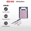 AZKO Kris Set 6 Pcs Pisau Dapur Dengan Talenan - Ungu Lavender