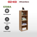AZKO Stora Rak Penyimpanan 4 Tingkat - Cokelat
