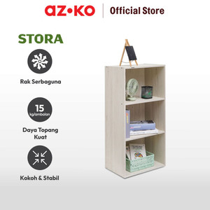 AZKO Stora Rak Penyimpanan 3 Tingkat - Putih