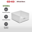 AZKO Stora 14X14X7.5 Cm Kotak Penyimpanan Serbaguna Short - Putih
